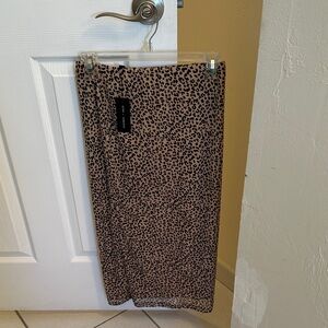 AFRM Leopard Print Pencil Skirt